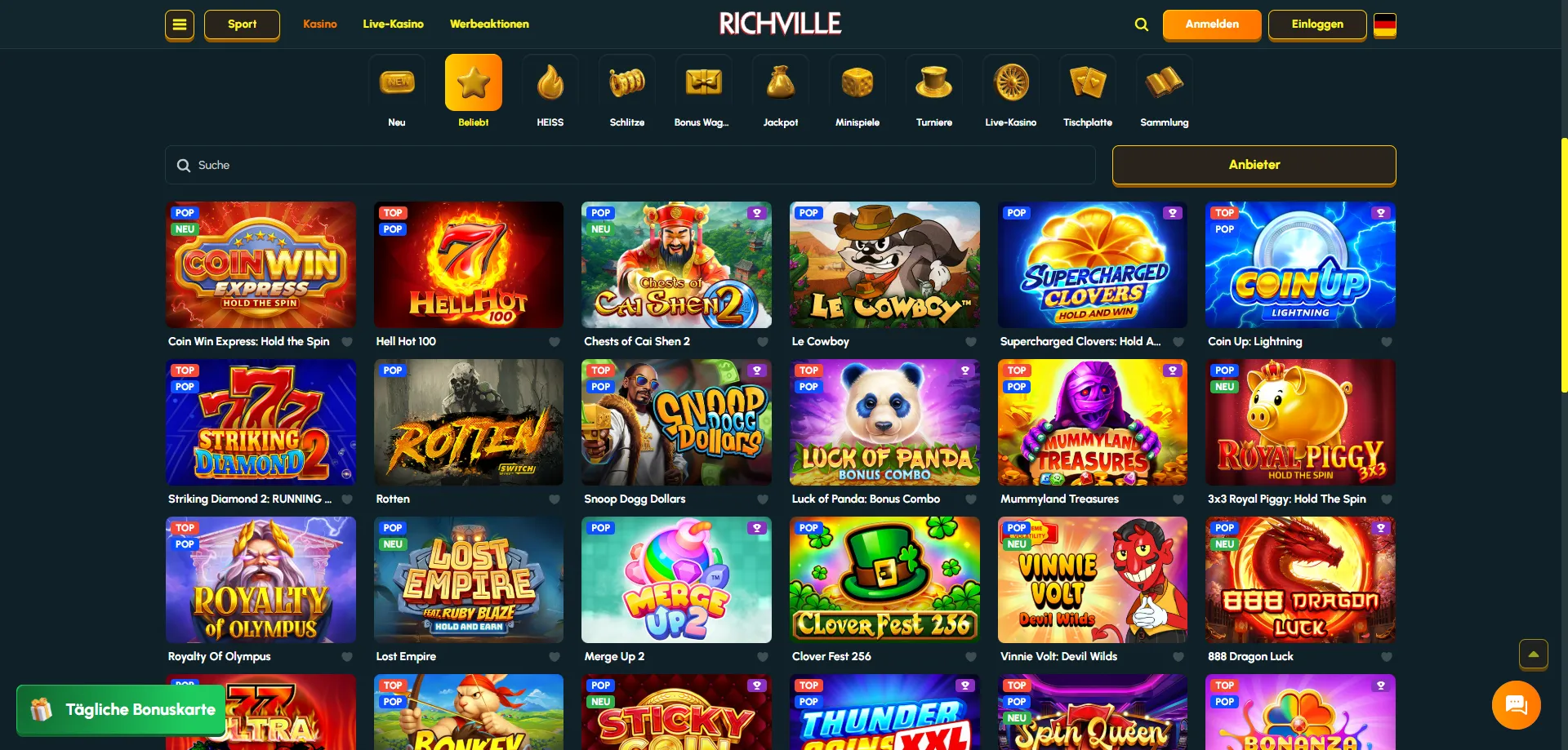 Richville Casino Spielautomaten &ndash; &uuml;ber 5.000 Slots online spielen
