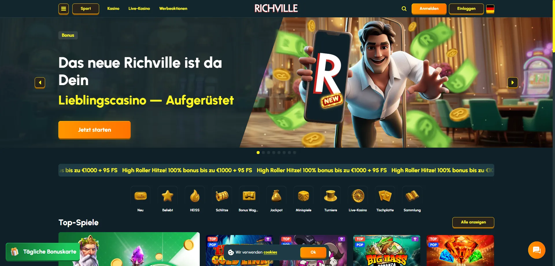 Richville Casino &Uuml;bersicht &ndash; Spieleangebot und Bonusangebote f&uuml;r &Ouml;sterreich